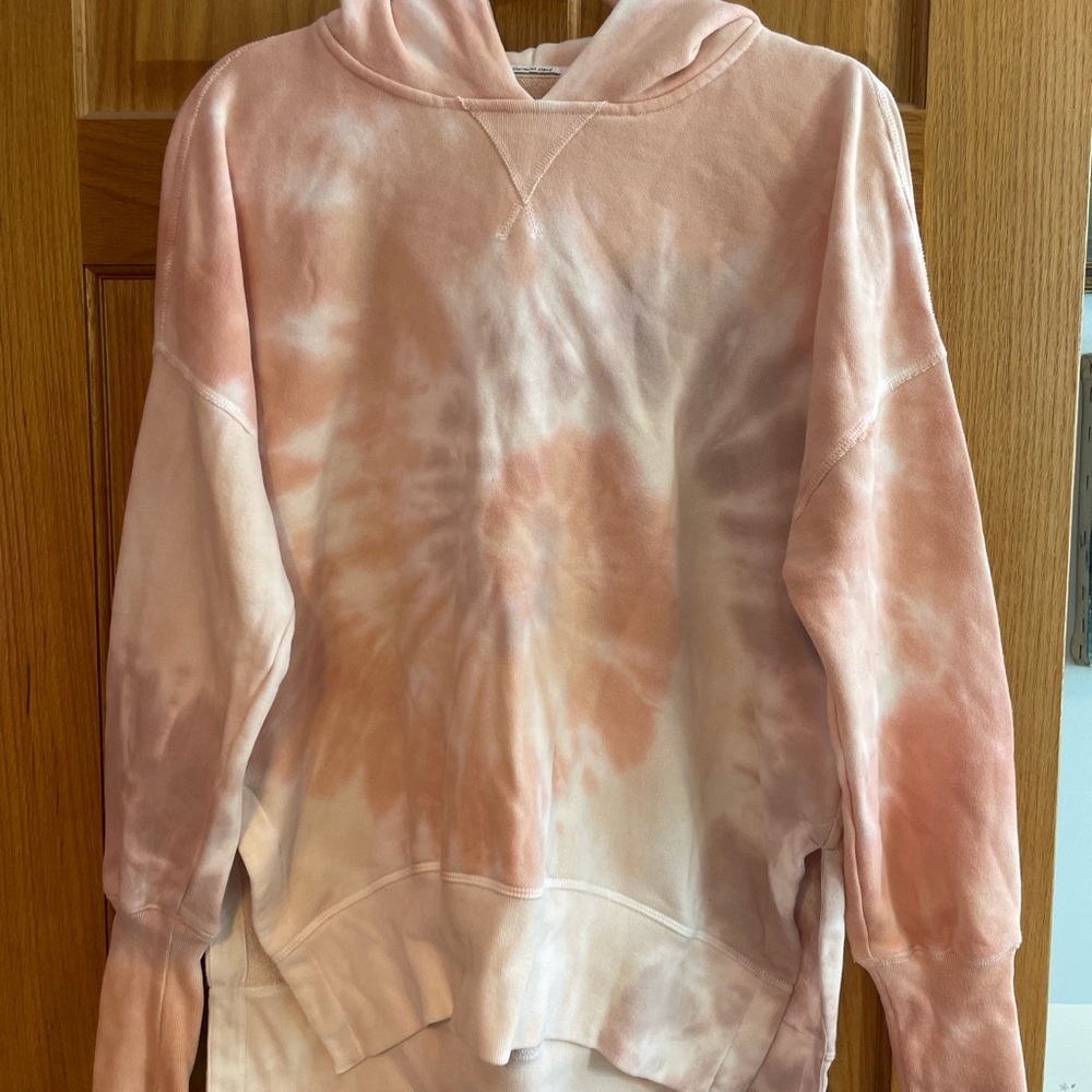 Abercrombie & Fitch Pink Tie-Dye Hoodie Sweatshirt